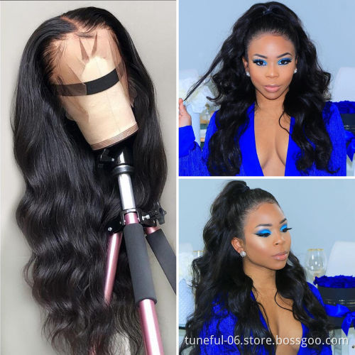 Tuneful Wholesale Virgin Brazilian Hair Wigs Cuticle Aligned Hair 360 Lace Frontal Wig Human Hair Wigs For Black Women